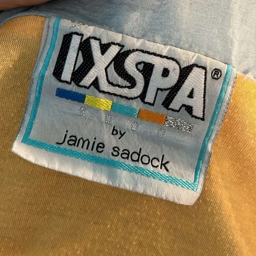 Vintage Ixspa by Jamie Sadock Track Suit Set Windbreaker & Nylon Joggers Size XS
